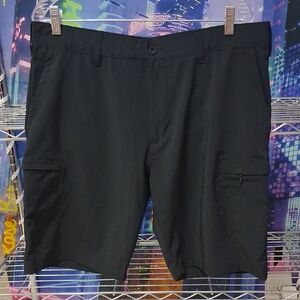 Nat Nast Black Cargo Shorts with Side Pockets